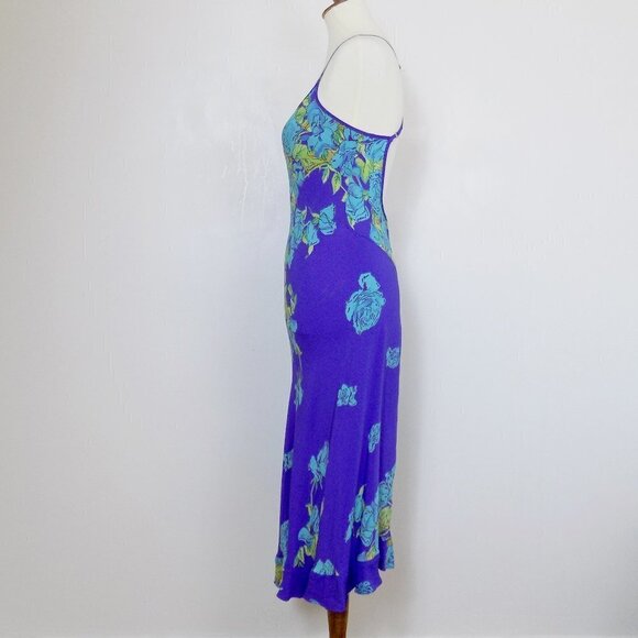 vintage betsey johnson dress floral rose print slip dress open back sexy summer - Picture 9 of 11
